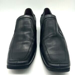 Guess by Marciano Boris Leather Loafers‎ Black Slip On Dress Shoes Size 10